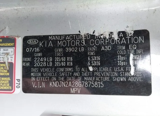 KNDJN2A28G7875815 2016 2016 KIA Soul 9