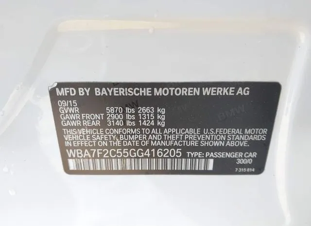 WBA7F2C55GG416205 2016 2016 BMW 7 Series- 750I Xdrive 9