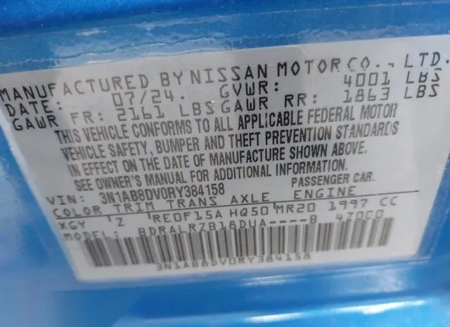 3N1AB8DV0RY384158 2024 2024 Nissan Sentra- Sr Xtronic Cvt 9