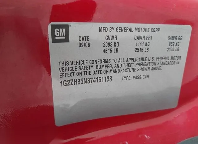 1G2ZH35N374161133 2007 2007 Pontiac G6- GT 9