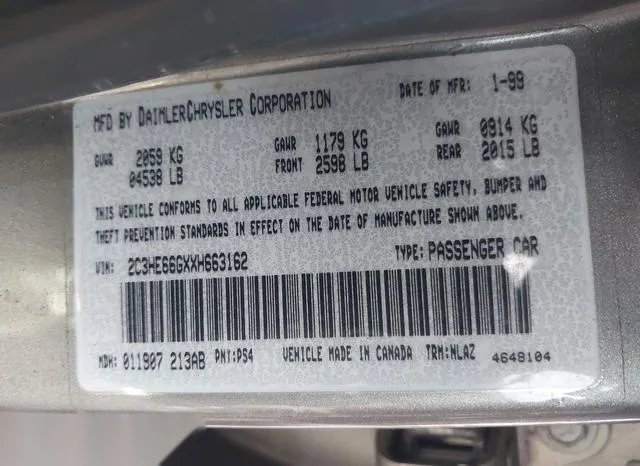 2C3HE66GXXH663162 1999 1999 Chrysler 300M 9