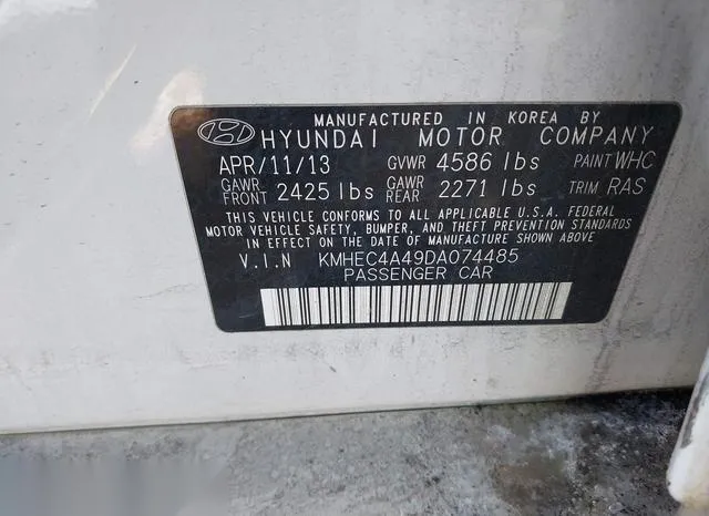 KMHEC4A49DA074485 2013 2013 Hyundai Sonata- Hybrid 9