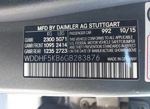 WDDHF5KB6GB283876 2016 2016 Mercedes-Benz E 350 9