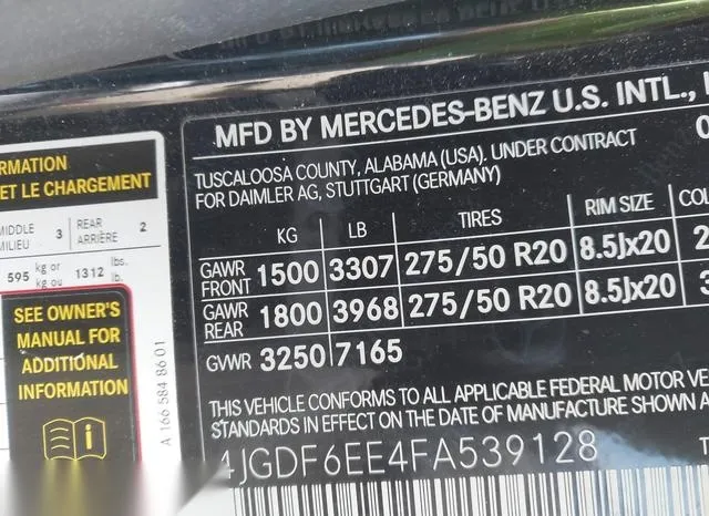 4JGDF6EE4FA539128 2015 2015 Mercedes-Benz GL 450- 4Matic 9