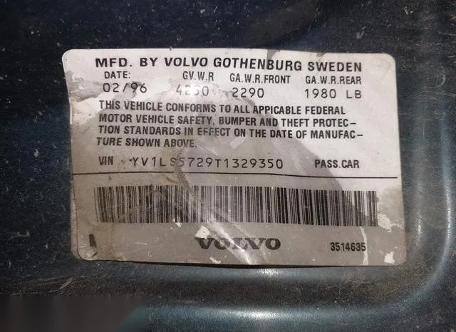 YV1LS5729T1329350 1996 1996 Volvo 850 9