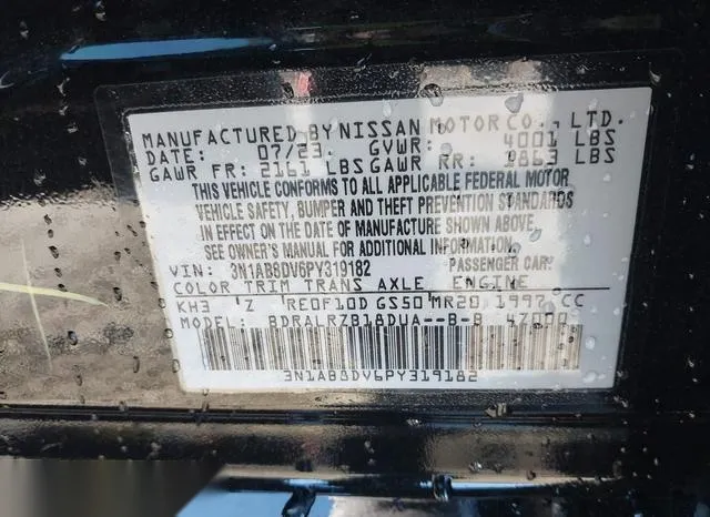 3N1AB8DV6PY319182 2023 2023 Nissan Sentra- Sr Xtronic Cvt 9