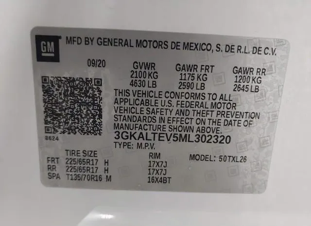 3GKALTEV5ML302320 2021 2021 GMC Terrain- Awd Sle 9