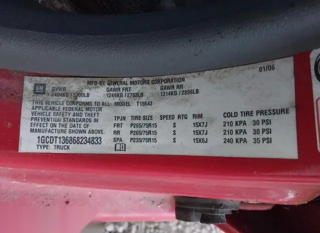 1GCDT136868234833 2006 2006 Chevrolet Colorado- LT 9