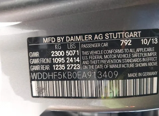 WDDHF5KB0EA913409 2014 2014 Mercedes-Benz E 350 9