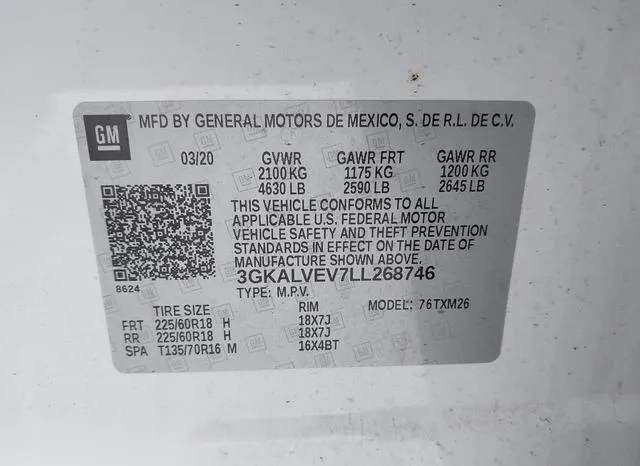 3GKALVEV7LL268746 2020 2020 GMC Terrain- Awd Slt 9