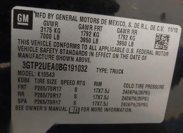 3GTP2UEA0BG191032 2011 2011 GMC Sierra- 1500 SL 9