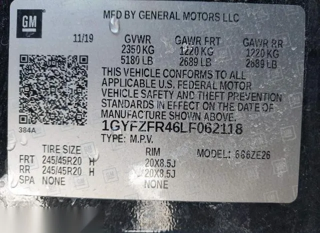 1GYFZFR46LF062118 2020 2020 Cadillac XT4- Awd Sport 9