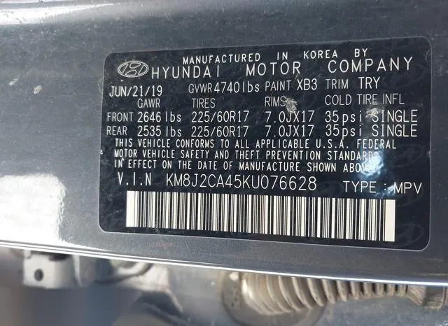 KM8J2CA45KU076628 2019 2019 Hyundai Tucson- SE 9