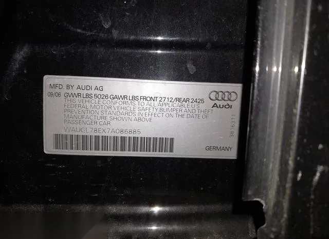 WAUGL78EX7A086885 2007 2007 Audi S4- 4-2 9