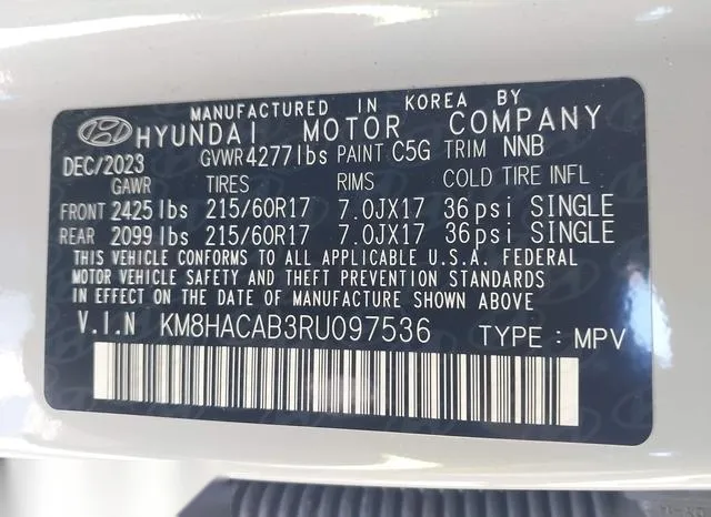 KM8HACAB3RU097536 2024 2024 Hyundai Kona- SE 9