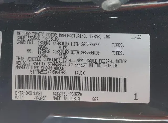 5TFNA5DB4PX064765 2023 2023 Toyota Tundra- Platinum 9