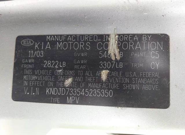 KNDJD733545235350 2004 2004 KIA Sorento- Ex/Lx 9