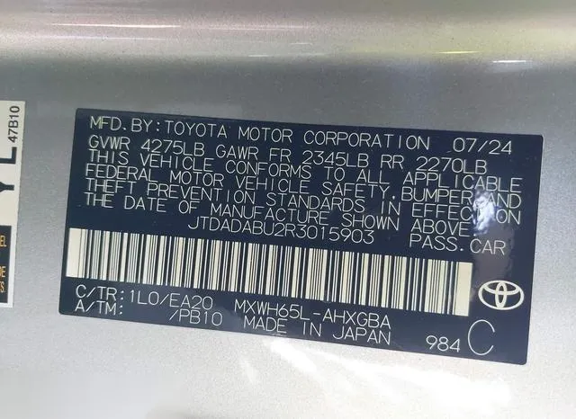 JTDADABU2R3015903 2024 2024 Toyota Prius- Xle Awd-E 9