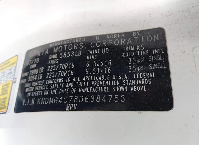 KNDMG4C78B6384753 2011 2011 KIA Sedona 9