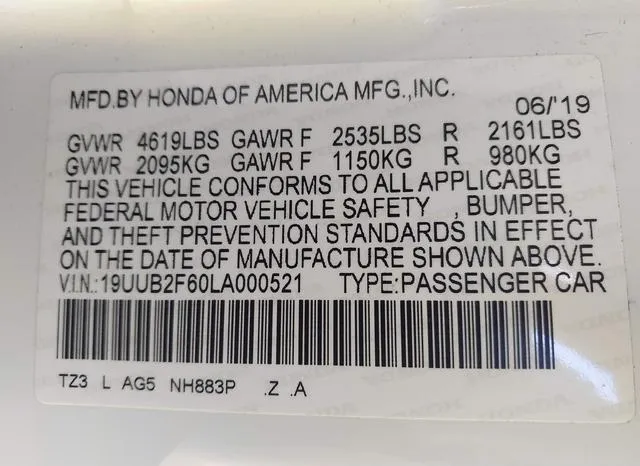 19UUB2F60LA000521 2020 2020 Acura TLX- A-Spec/A-Spec W/Red 9