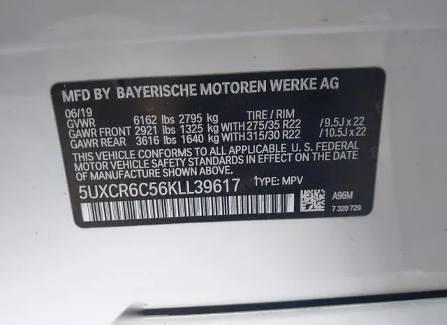 5UXCR6C56KLL39617 2019 2019 BMW X5- Xdrive40I 9