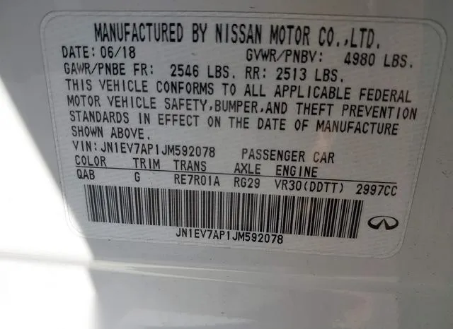 JN1EV7AP1JM592078 2018 2018 Infiniti Q50- 3-0T Luxe 9