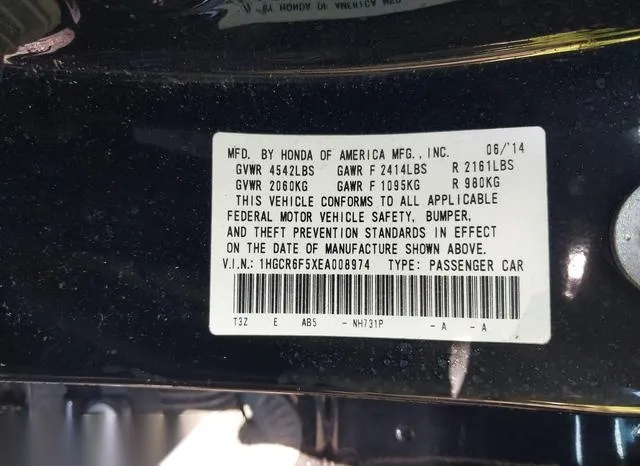 1HGCR6F5XEA008974 2014 2014 Honda Accord- Hybrid Ex-L 9