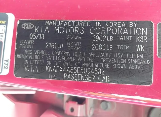 KNAFX4A85E5094532 2014 2014 KIA Forte- EX 9