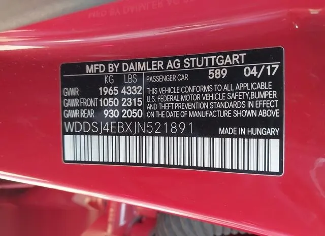 WDDSJ4EBXJN521891 2018 2018 Mercedes-Benz CLA 250 9