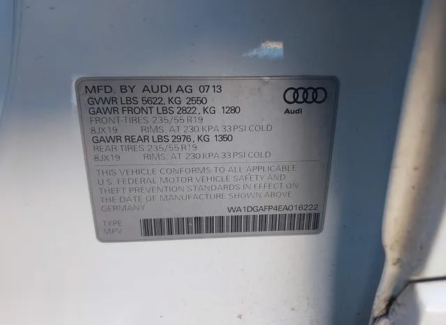 WA1DGAFP4EA016222 2014 2014 Audi Q5- 3-0T Premium Plus 9