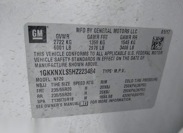 1GKKNXLS5HZ223484 2017 2017 GMC Acadia- Denali 9