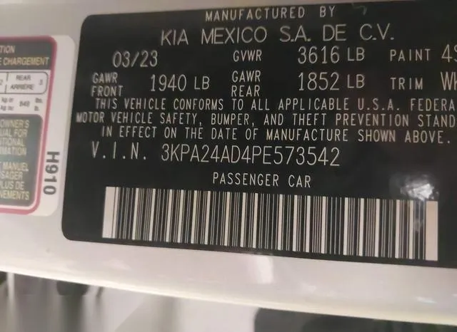 3KPA24AD4PE573542 2023 2023 KIA Rio- S 9