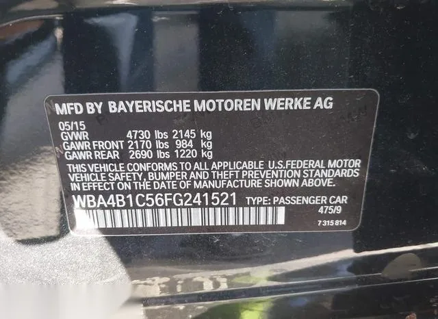 WBA4B1C56FG241521 2015 2015 BMW 435i Gran Coupe 9