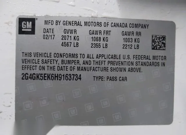 2G4GK5EK6H9163734 2017 2017 Buick Regal- 1SV 9