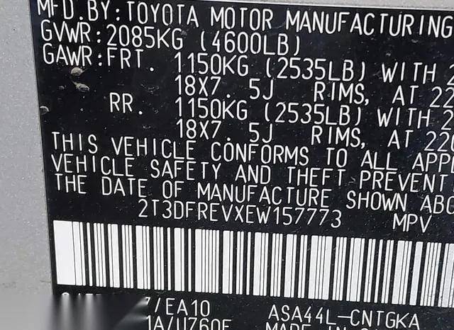 2T3DFREVXEW157773 2014 2014 Toyota RAV4- Limited 9