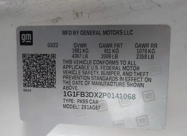 1G1FB3DX2P0141068 2023 2023 Chevrolet Camaro 9