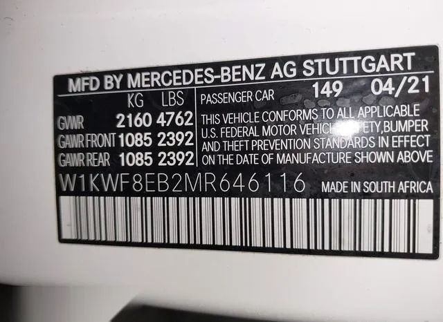 W1KWF8EB2MR646116 2021 2021 Mercedes-Benz C 300- 4Matic 9