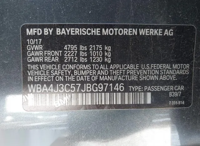 WBA4J3C57JBG97146 2018 2018 BMW 430i Gran Coupe- Xdrive 9