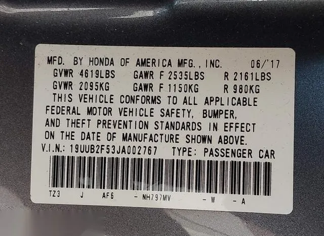 19UUB2F53JA002767 2018 2018 Acura TLX- Tech Pkg 9