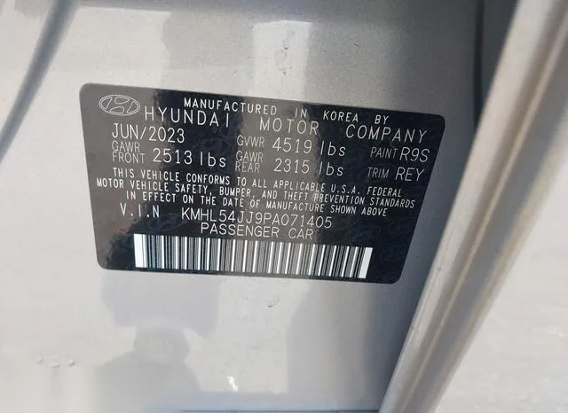 KMHL54JJ9PA071405 2023 2023 Hyundai Sonata- Hybrid Limited 9