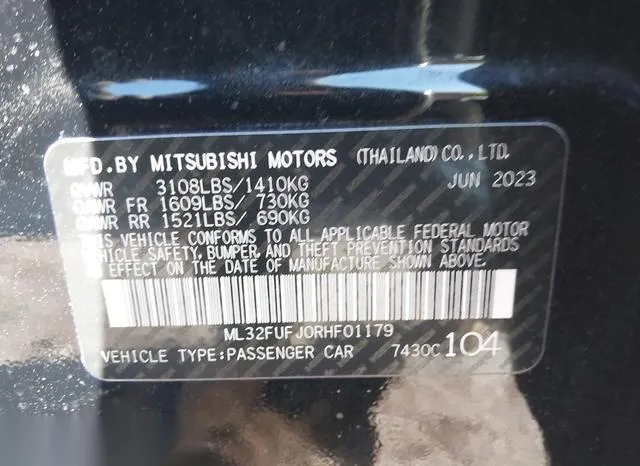 ML32FUFJ0RHF01179 2024 2024 Mitsubishi Mirage- G4 LE 9