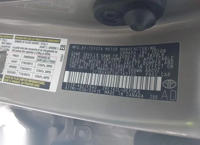 2T1BU40E59C143125 2009 2009 Toyota Corolla- LE 9