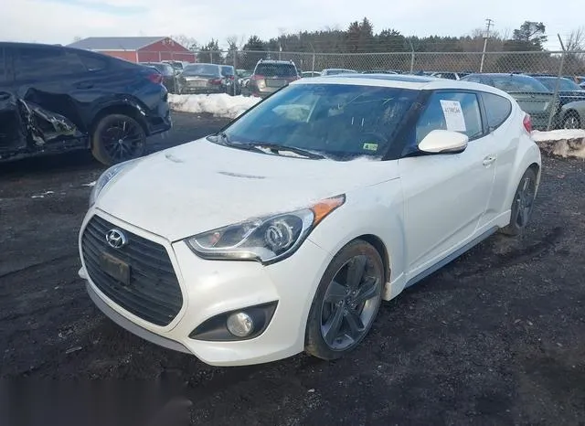 KMHTC6AE2EU211424 2014 2014 Hyundai Veloster- Turbo W/Black 2