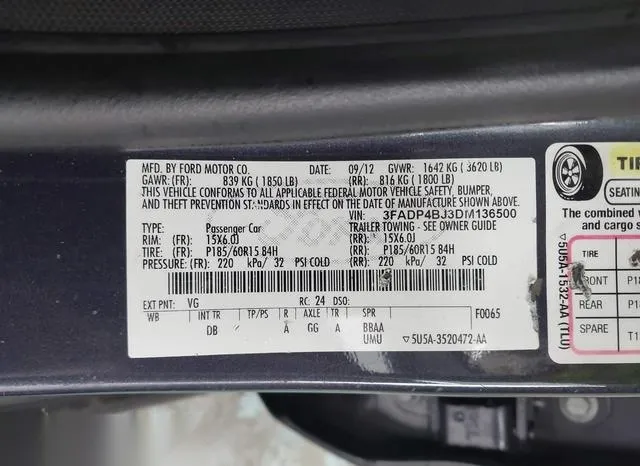 3FADP4BJ3DM136500 2013 2013 Ford Fiesta- SE 9