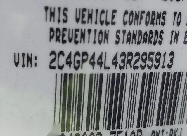 2C4GP44L43R295913 2003 2003 Chrysler Town and Country- LX 9