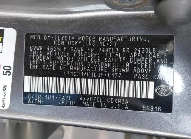 4T1C31AK1LU546177 2020 2020 Toyota Camry- Le Hybrid 9