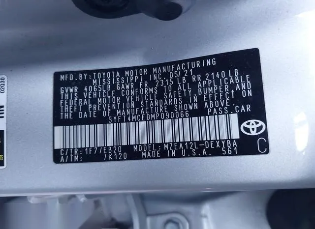 5YFT4MCE0MP090066 2021 2021 Toyota Corolla- Xse 9