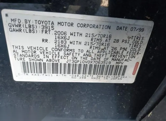 JT3GP10V0X7063519 1999 1999 Toyota RAV4 9