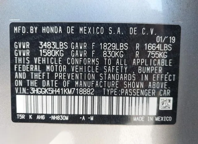 3HGGK5H41KM718882 2019 2019 Honda Fit- LX 9