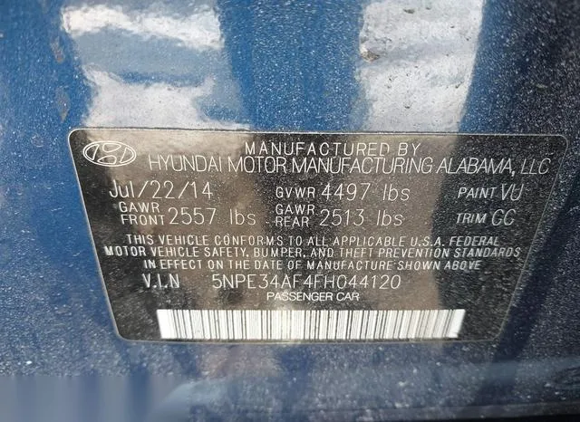 5NPE34AF4FH044120 2015 2015 Hyundai Sonata- Sport 9